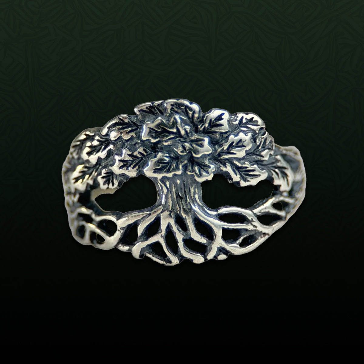 OAK RING of the Sacred Tree - Silver 925