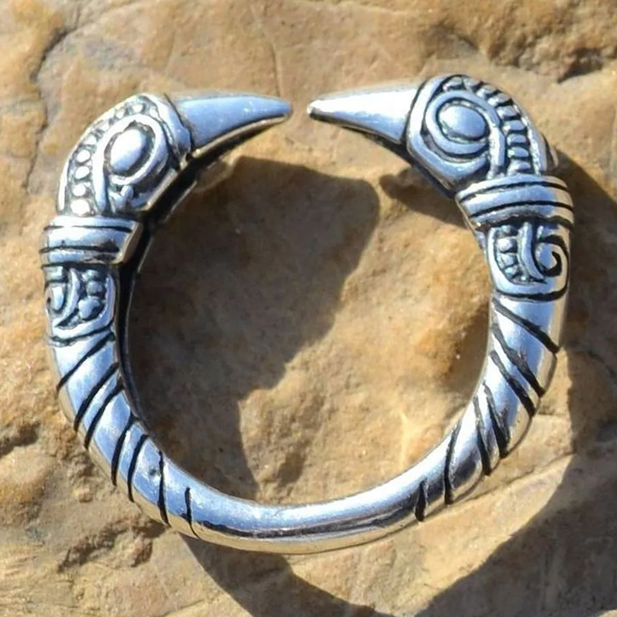 VIKING CROW ring - Sterling Silver 925